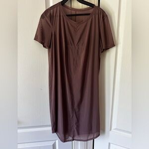 Two piece Lululemon interior tech fabric slip, and mash overlay dress